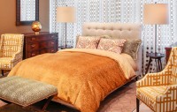 Текстильное оформление спальни в современном стиле (Коллекция тканей Kr)